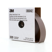 3M(TM) Utility Cloth Roll 211K, 2 in x 50 yd 320 J-weight, 5 per case