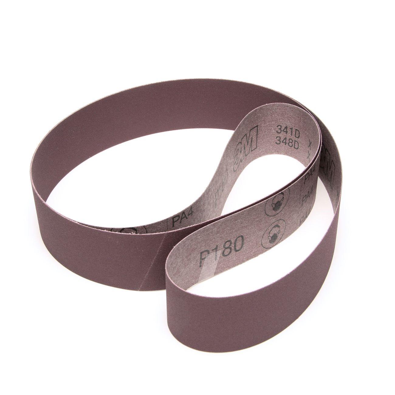Belt, 341D, Coated, 132 Inch L, 2 Inch W, 60 Grit, AO, Brown, 50/CS
