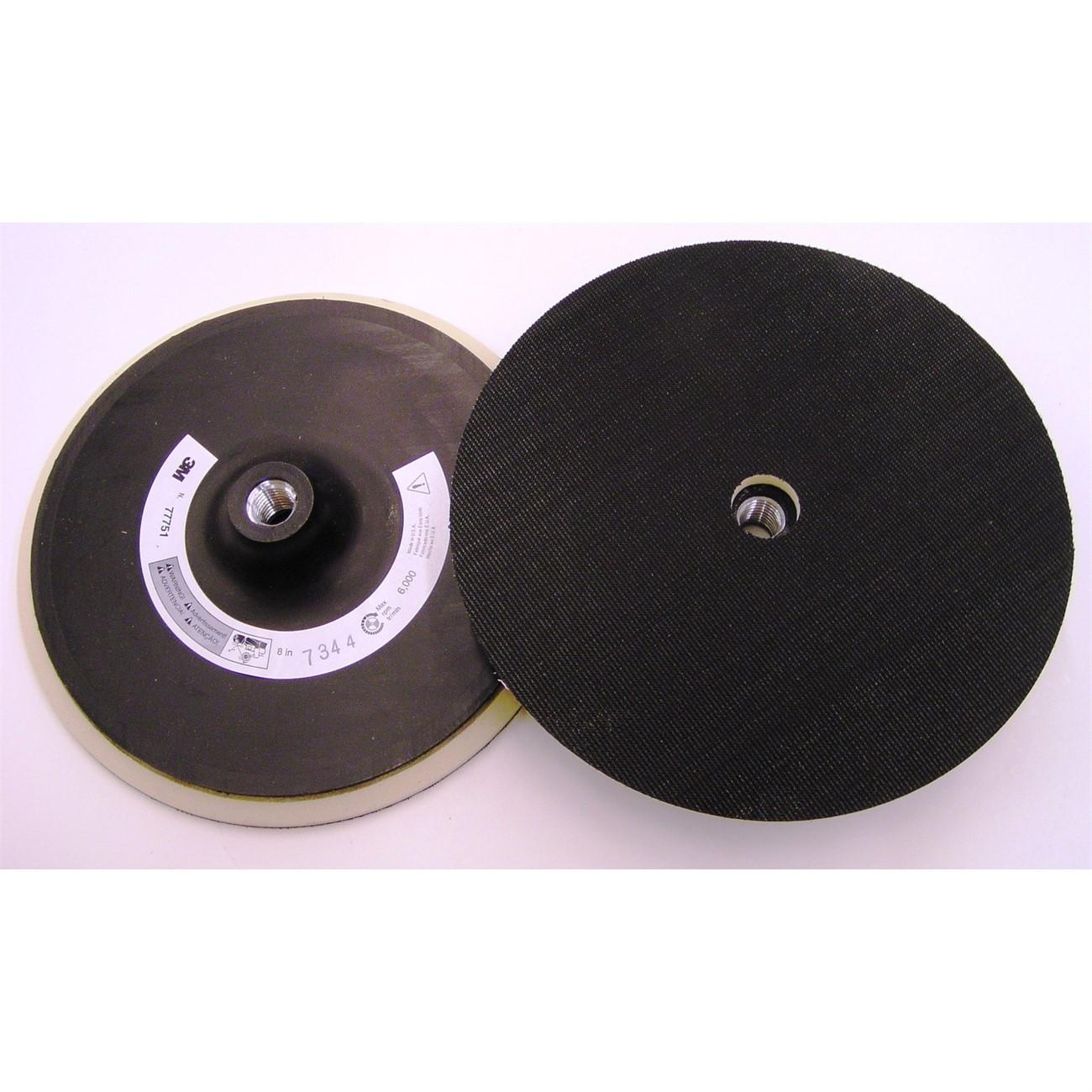3M Hookit Disc Pad, Series: 77751, Size: 8" x 5/16" x 7/8" x 5/8-11 Internal,  Grade: Firm, For Use with 8" dia Hookit Disc, Package Qty:  1 per case