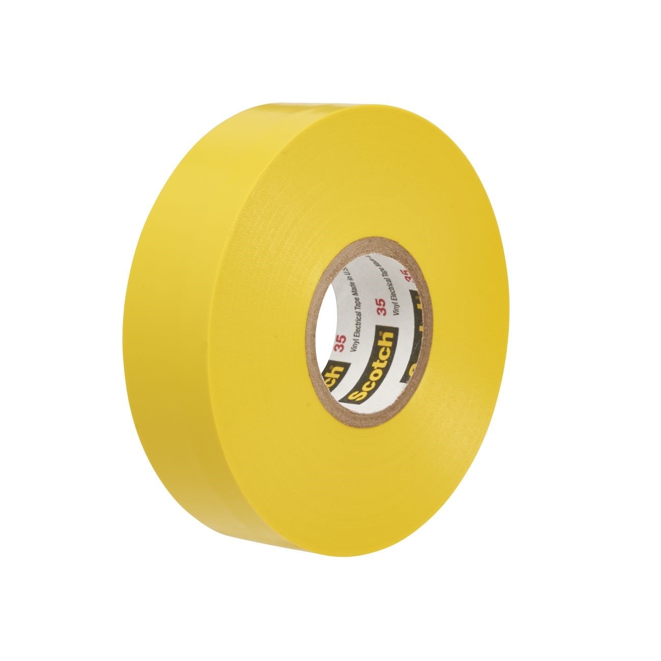 Electrical Tape, Scotch Vinyl Electrical Color Coding Tape 35-Yellow-1/2, 1/2 in x 20 ft (13 mm x 6,1 m), 100 per case