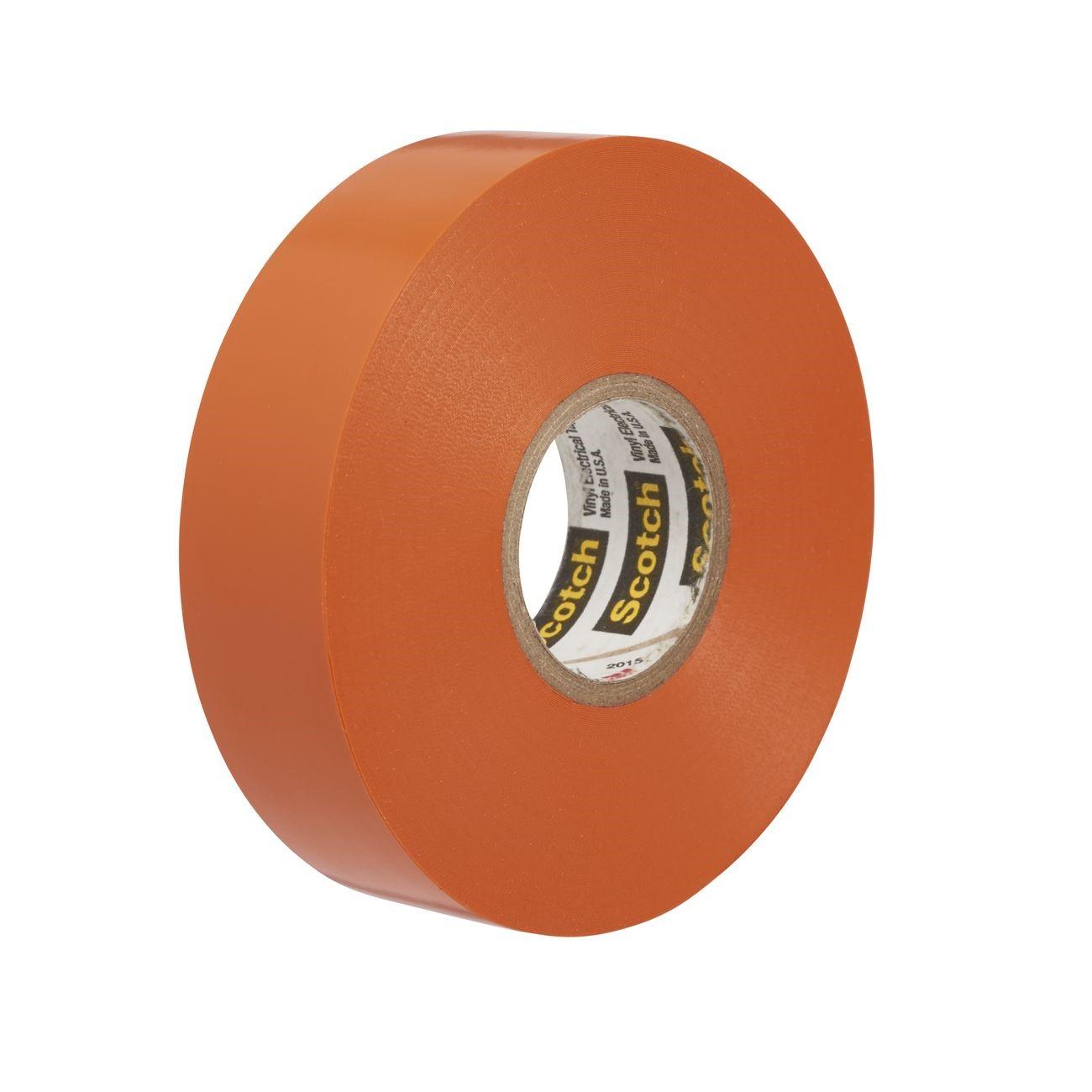 Electrical Tape, Scotch Vinyl Electrical Color Coding Tape 35-Orange-1/2, 1/2 in x 20 ft (13 mm x 6,1 m), 100 per case