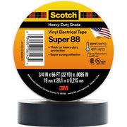 Electrical Tape, Scotch Premium Vinyl Electrical Tape 88-Super-2x36YD, 2 in x 36 yd (51mm x 32,9 m), 12 per case