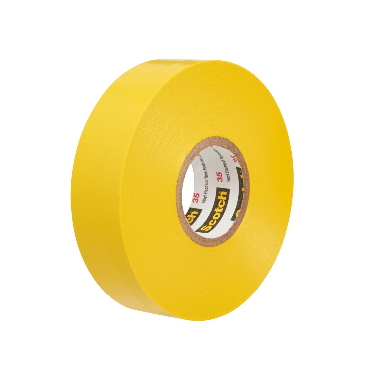 Electrical Tape, Scotch Vinyl Electrical Color Coding Tape 35-Yellow-3/4, 3/4 in x 66 ft (19 mm x 20,1 m), 100 per case