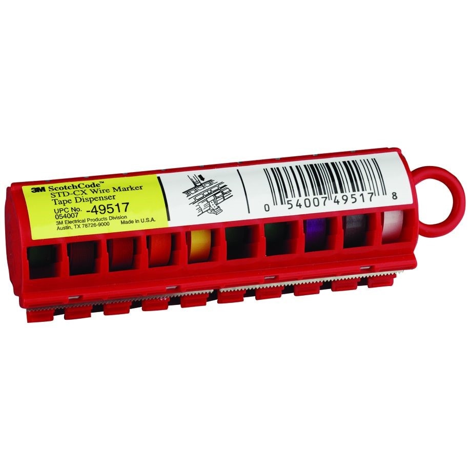 3M ScotchCode Wire Marker Tape Dispenser STD-CX 49517, 10 per case