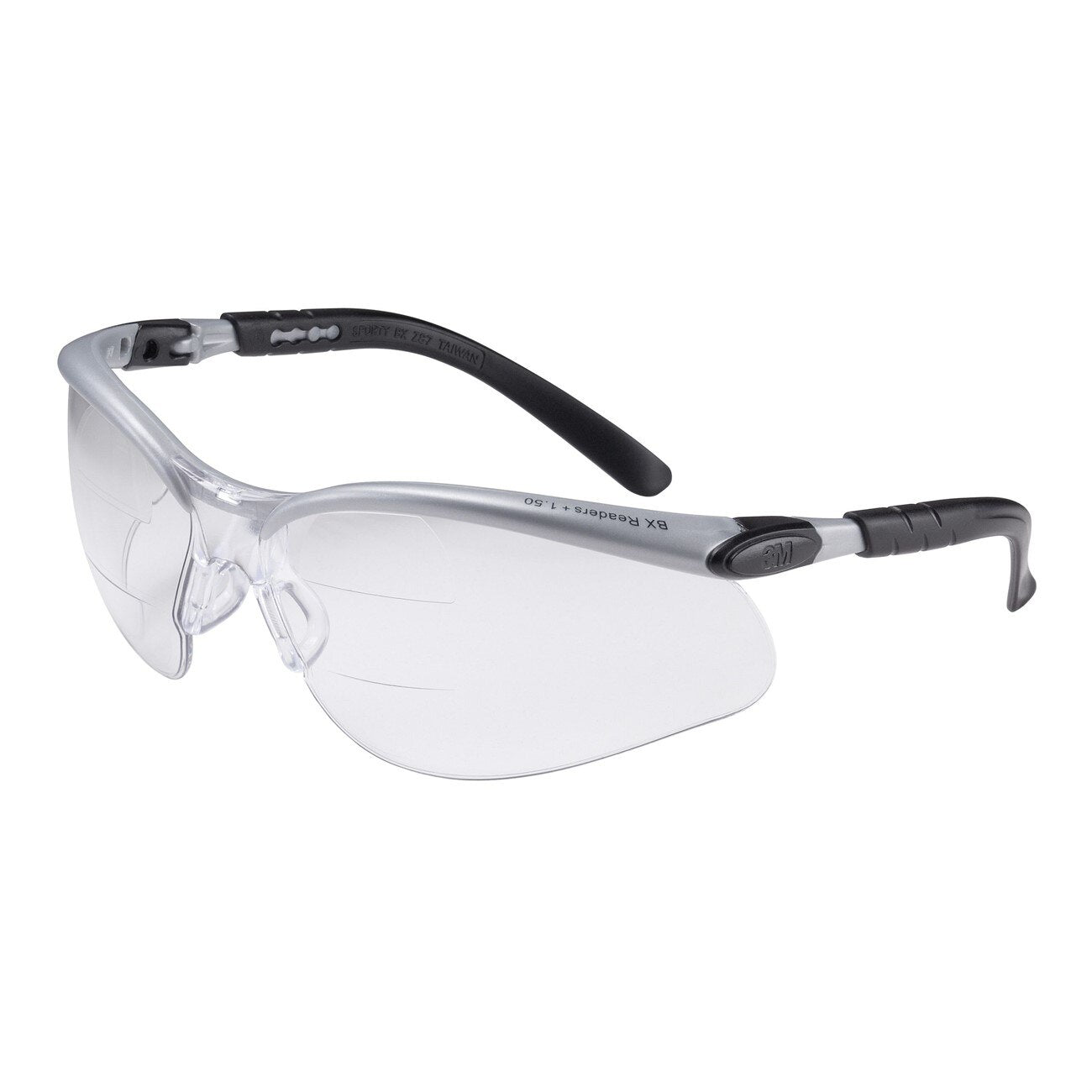 Safety Glasses, BX™, Protective Eyewear, Dual Reader, Clear, 20/CS