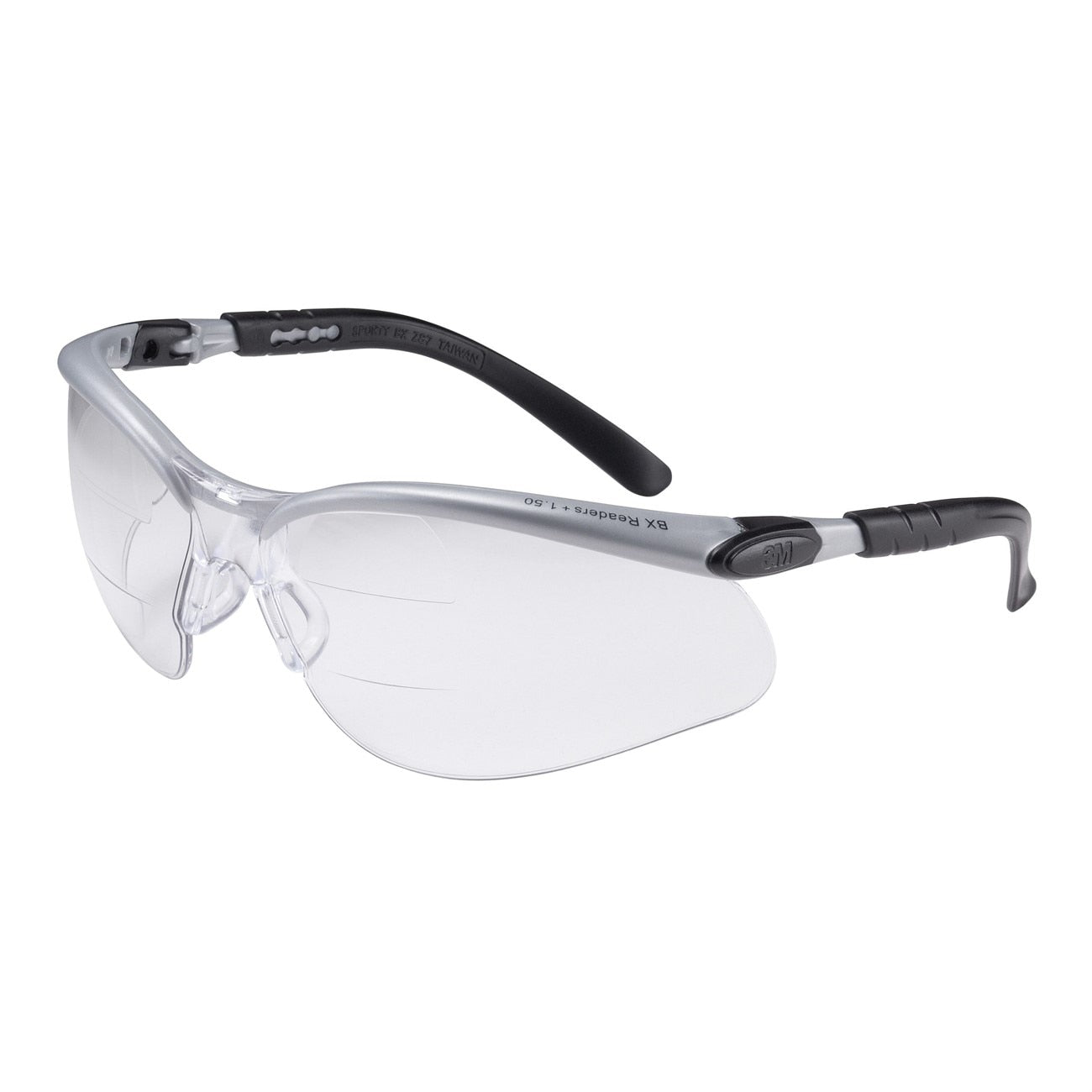Safety Glasses, BX™, Protective Eyewear, Dual Reader, Clear, 20/CS