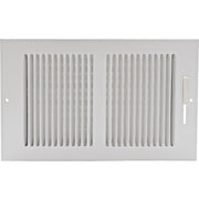Ameriflow 10 In. x 6 In. White Wall Register