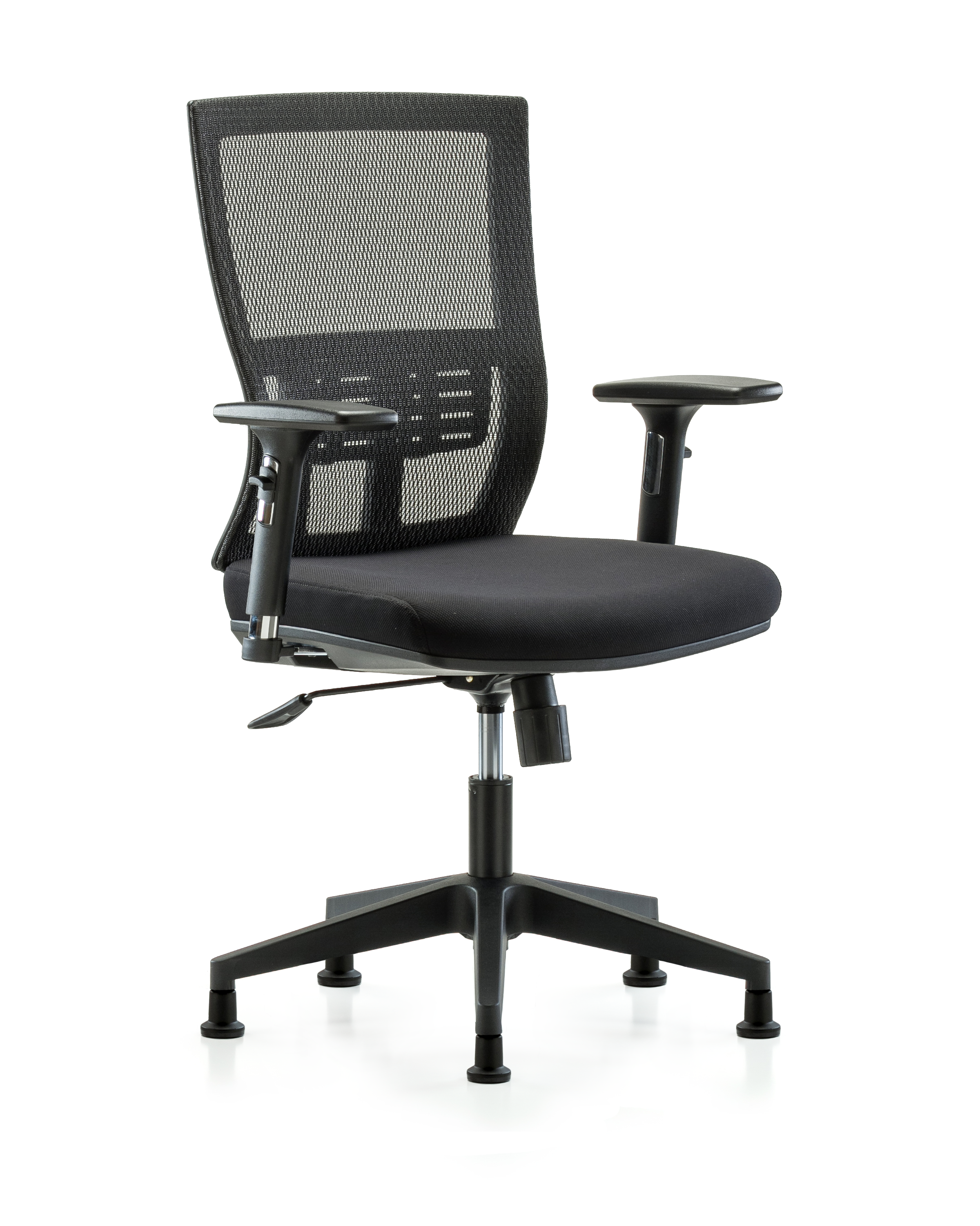 Modern Oxford Mesh Back Chair with 3D Adjustable Arms & Stationary Glides