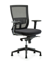 Modern Oxford Mesh Back Chair with Knee-Bend Control, 3D Adjustable Arms, & Stationary Glides