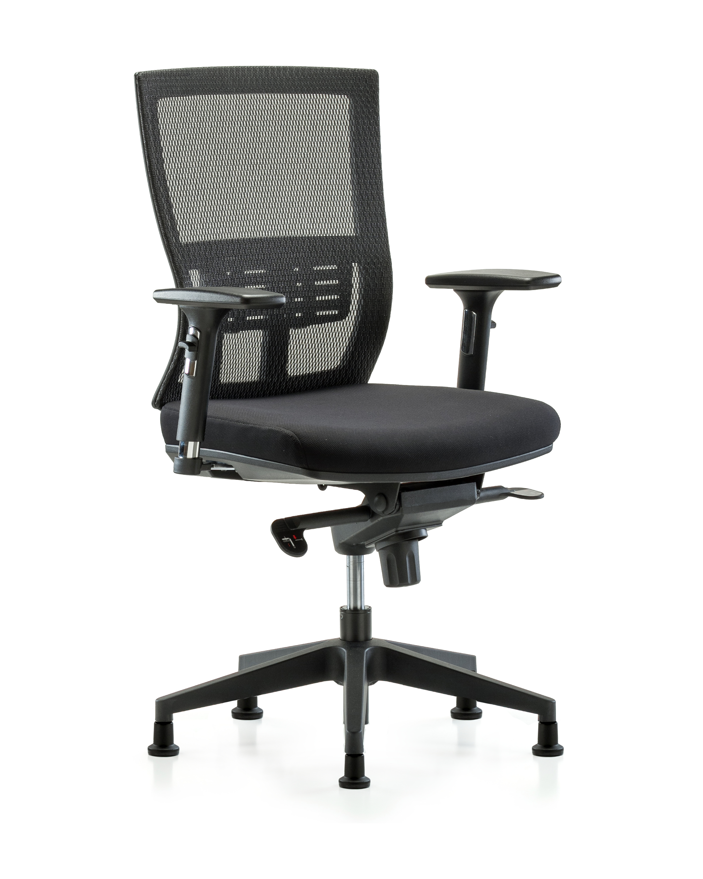 Modern Oxford Mesh Back Chair with Knee-Bend Control, 3D Adjustable Arms, & Stationary Glides