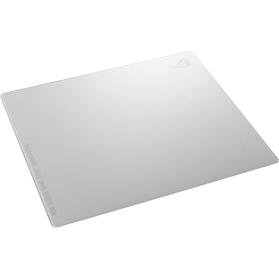 ASUS - ROG Moonstone Ace L Glass Mouse Pad, Ultra-smooth, Noise-Reducing, 9H Tempered Glass, Anti-slip, 500x400mm, White - Moonlight White