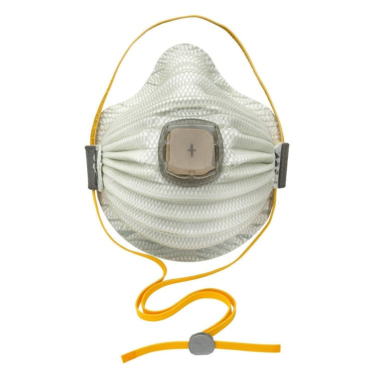 4700N100 Moldex Airwave Disposable Respirator, N100, M/L, Dual Adjustable, Particulate, Gray, Cloth