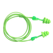 6445 Moldex Glide Earplug, One Size, Reusable, Flanged, Corded, Bright Green Plug, Polyurethane Plug