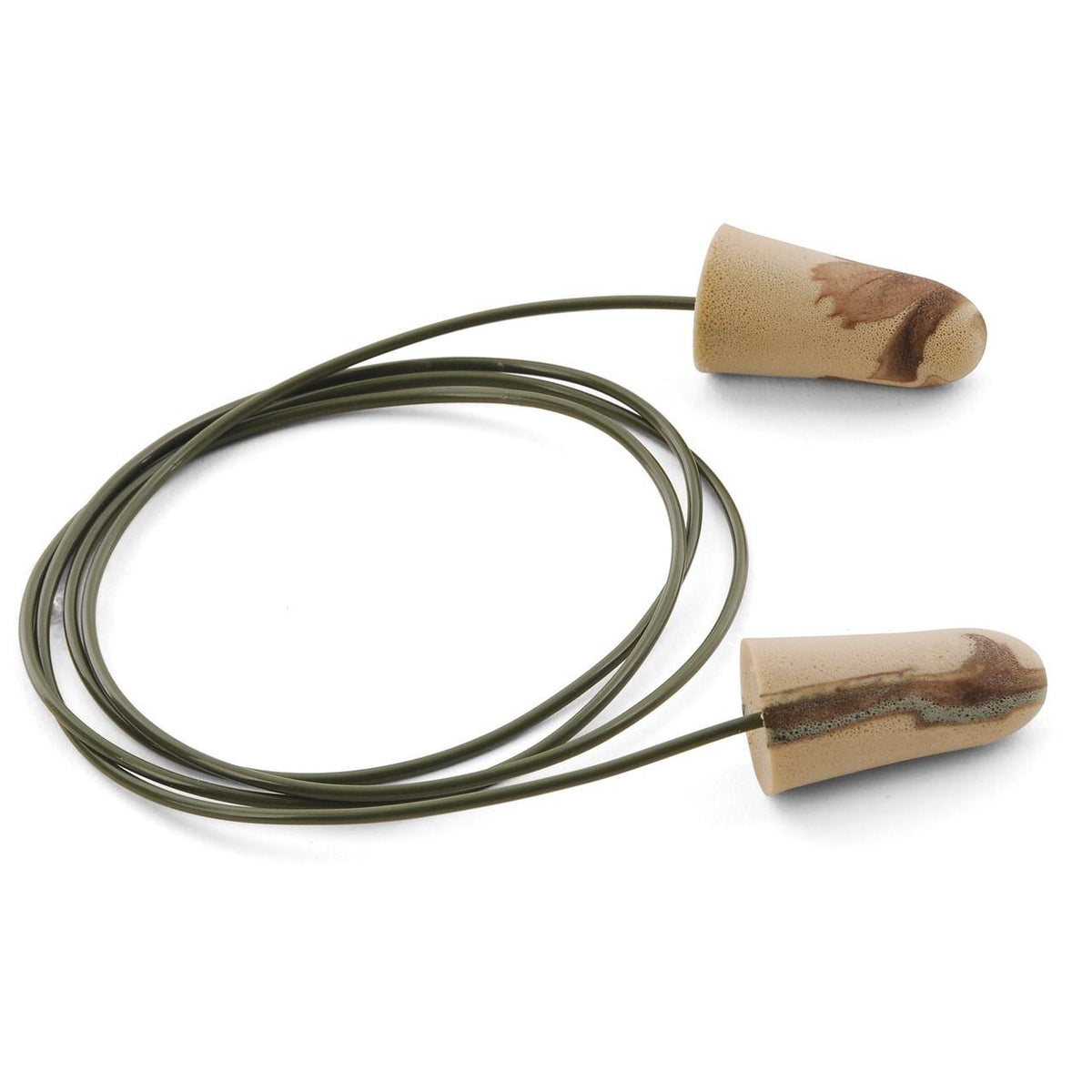 Earplug, Camo Plugs, One Size, Disposable, Tapered, Corded