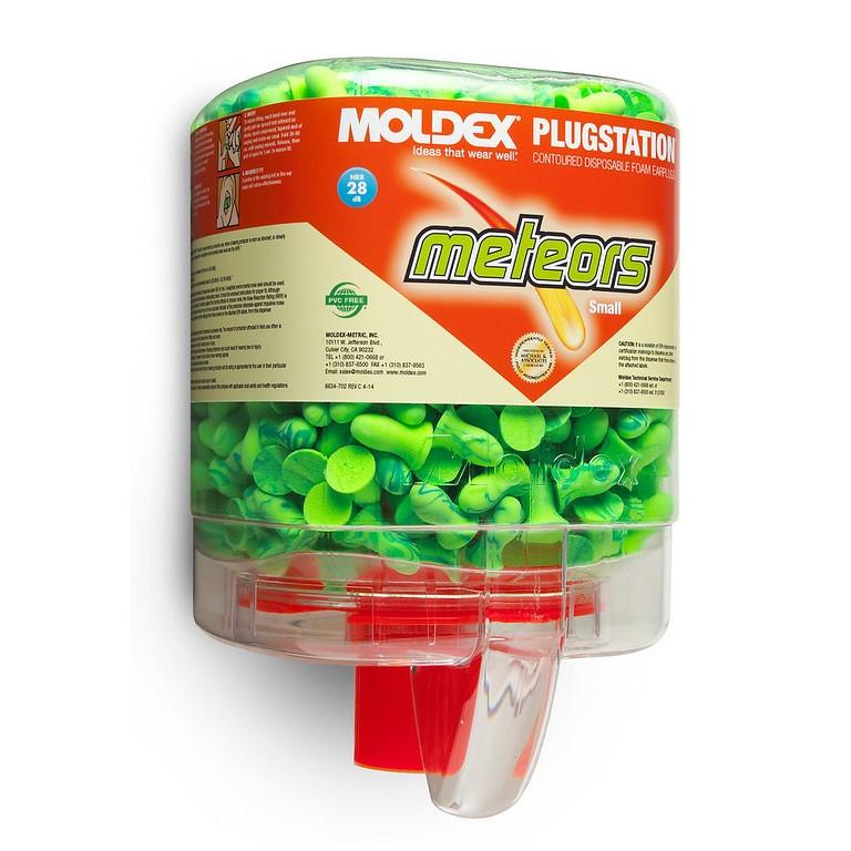 6634 Moldex Meteors PlugStation Earplug Dispenser, S, Disposable, Foam, Contoured, Uncorded, Wall