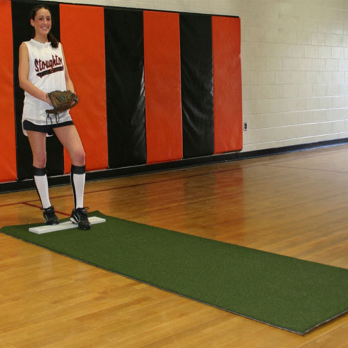 ProMounds Softball Pitching Mat-non skid back, 3x9