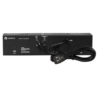 Vertiv Liebert MicroPOD - (8) NEMA 5-15R| 12A UPS Maintenance Bypass/Switch - (2) NEMA 5-15P| Max Current 12A| AC 120V|  - MP2115A