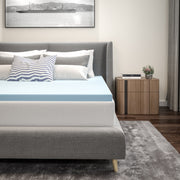 Capri Comfortable Sleep 2 inch Cooling Gel Mattress Topper with CertiPUR-US Certified Memory Foam - Queen