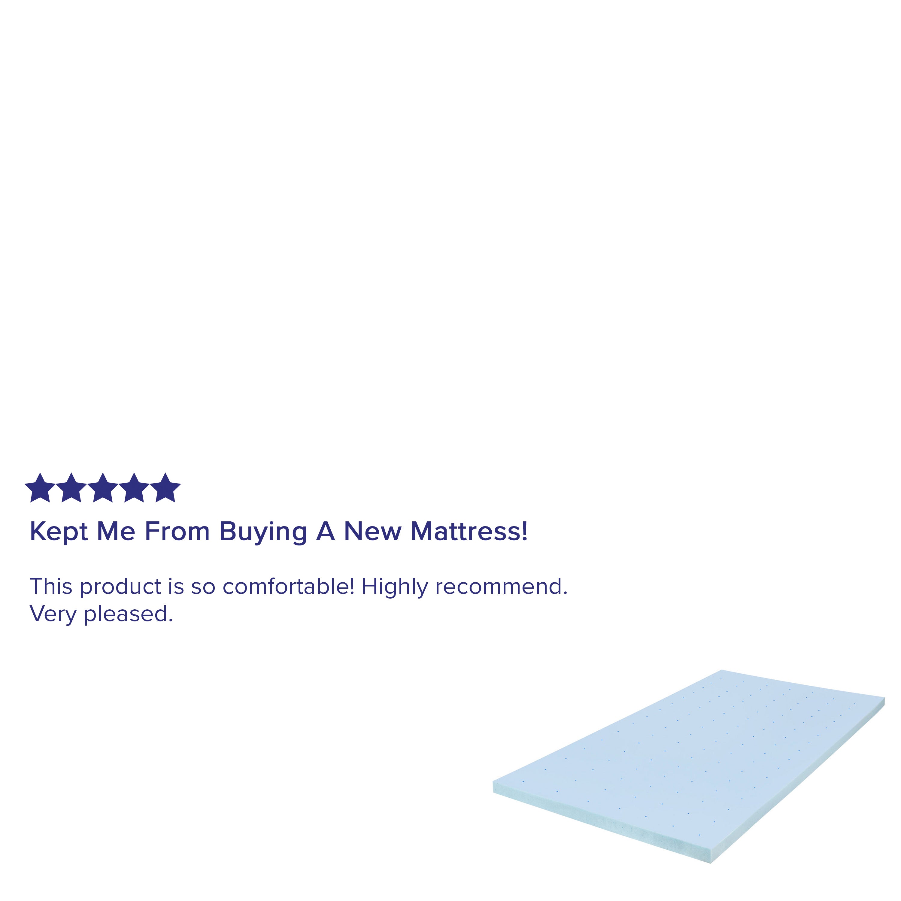 Capri Comfortable Sleep 2 inch Cooling Gel Mattress Topper with CertiPUR-US Certified Memory Foam - Twin