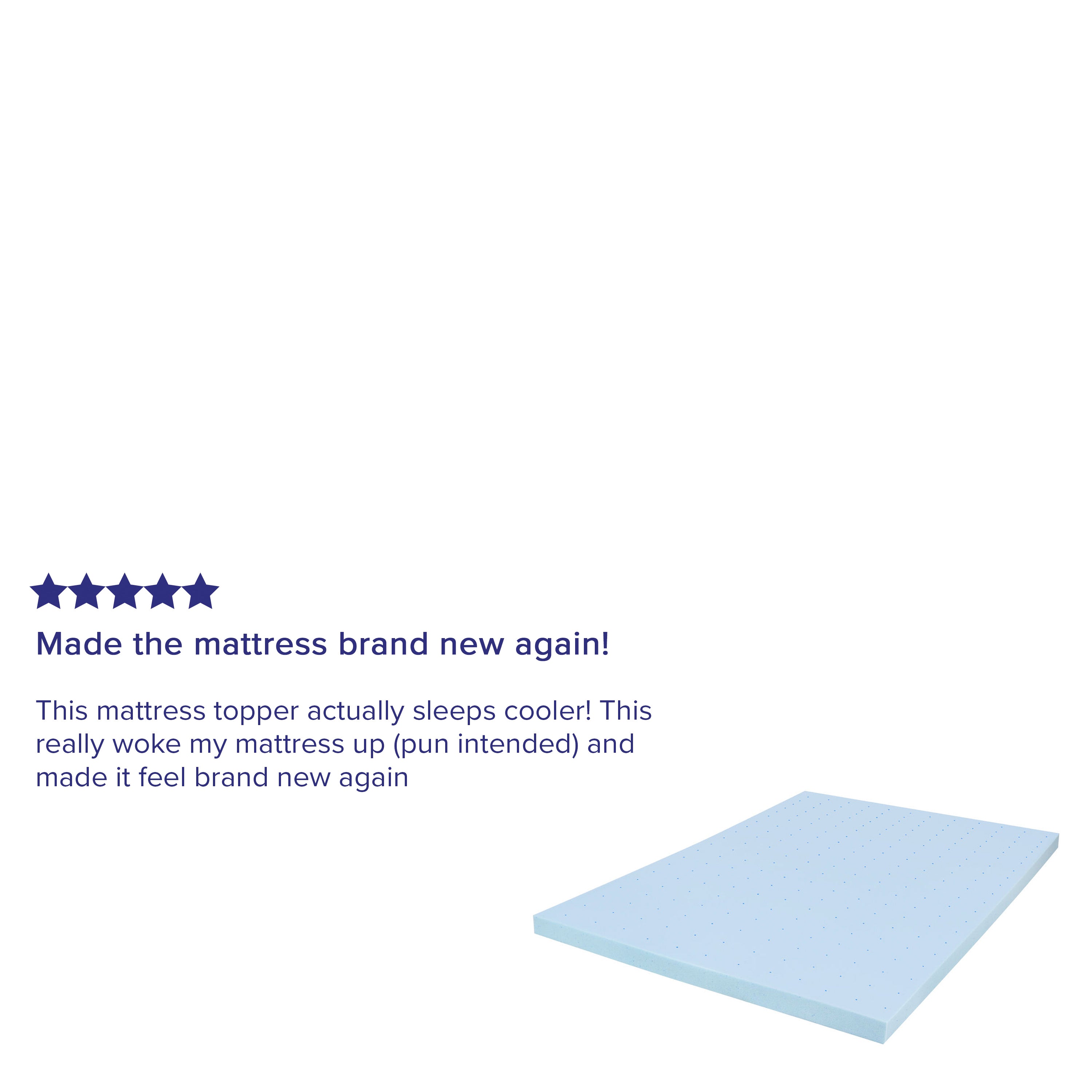 Capri Comfortable Sleep 3 inch Cooling Gel Mattress Topper with CertiPUR-US Certified Memory Foam - Full