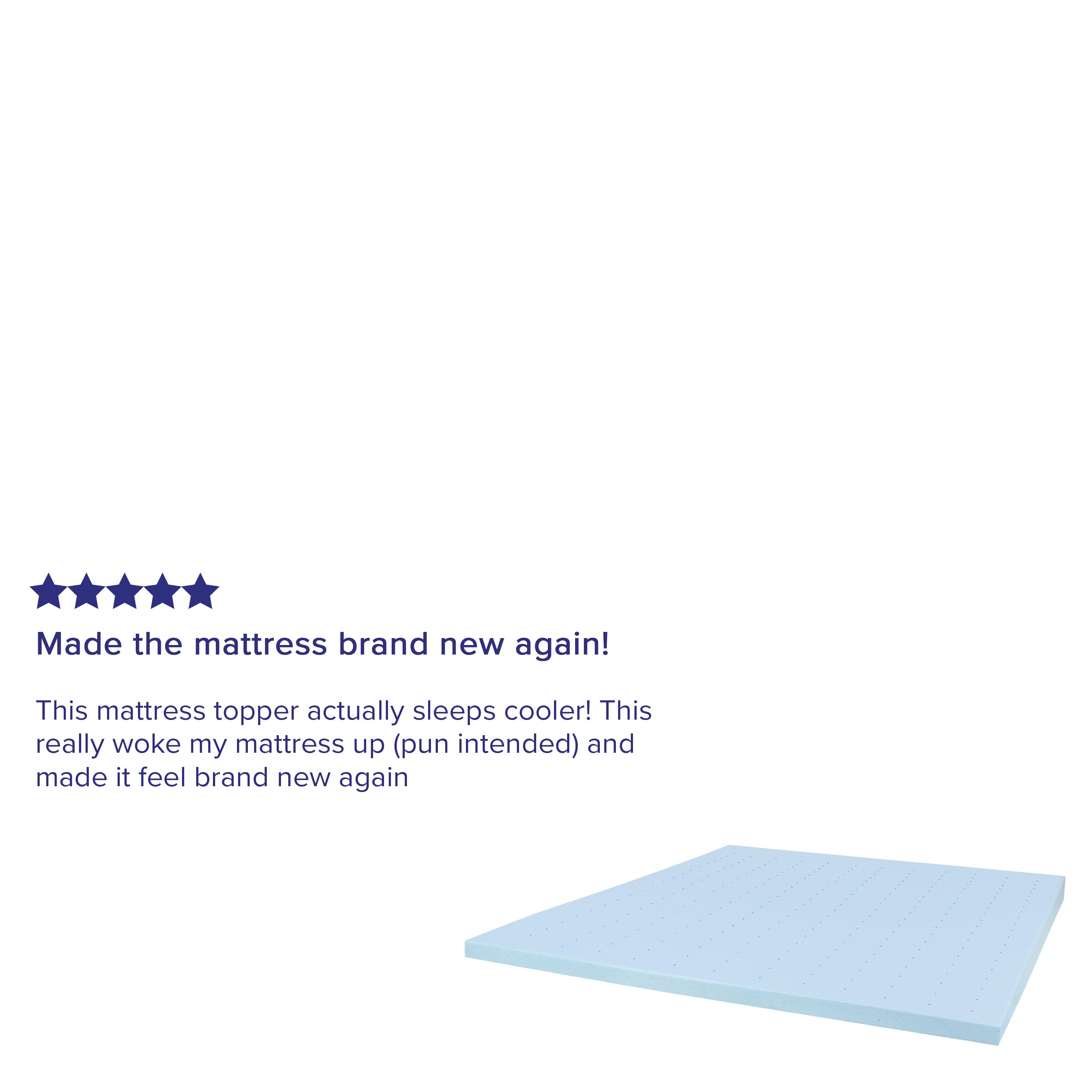 Capri Comfortable Sleep 3 inch Cooling Gel Mattress Topper with CertiPUR-US Certified Memory Foam - King
