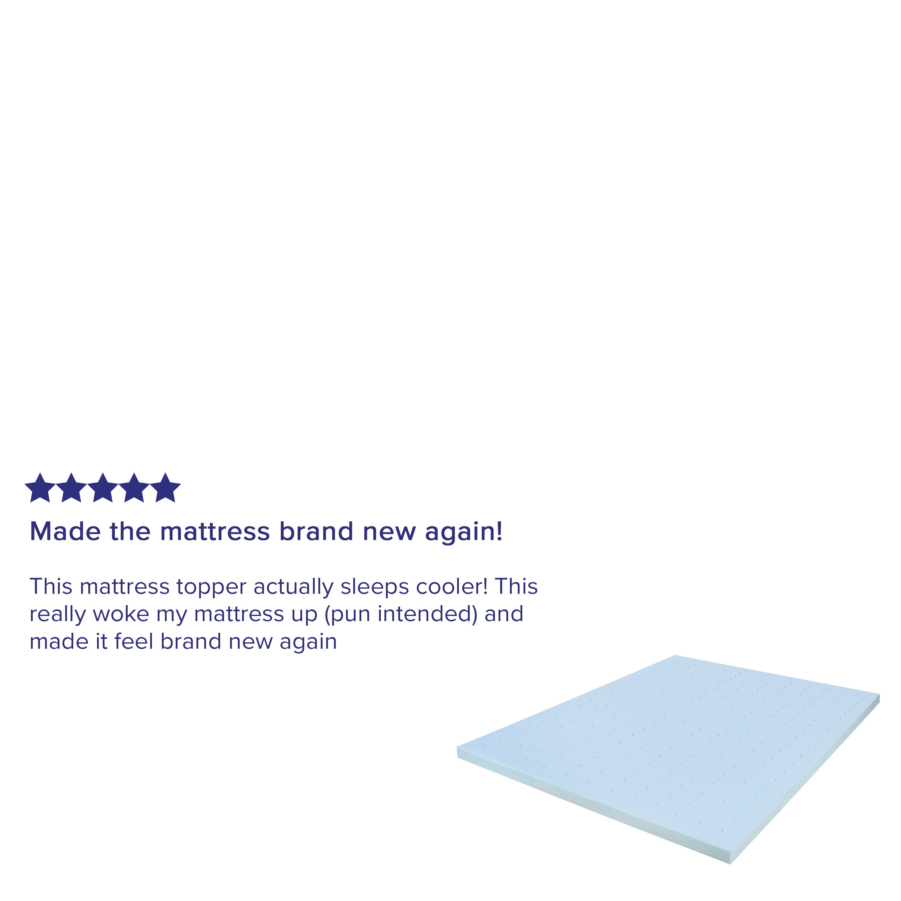 Capri Comfortable Sleep 3 inch Cooling Gel Mattress Topper with CertiPUR-US Certified Memory Foam - Queen