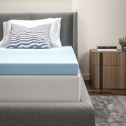 Capri Comfortable Sleep 3 inch Cooling Gel Mattress Topper with CertiPUR-US Certified Memory Foam - Twin