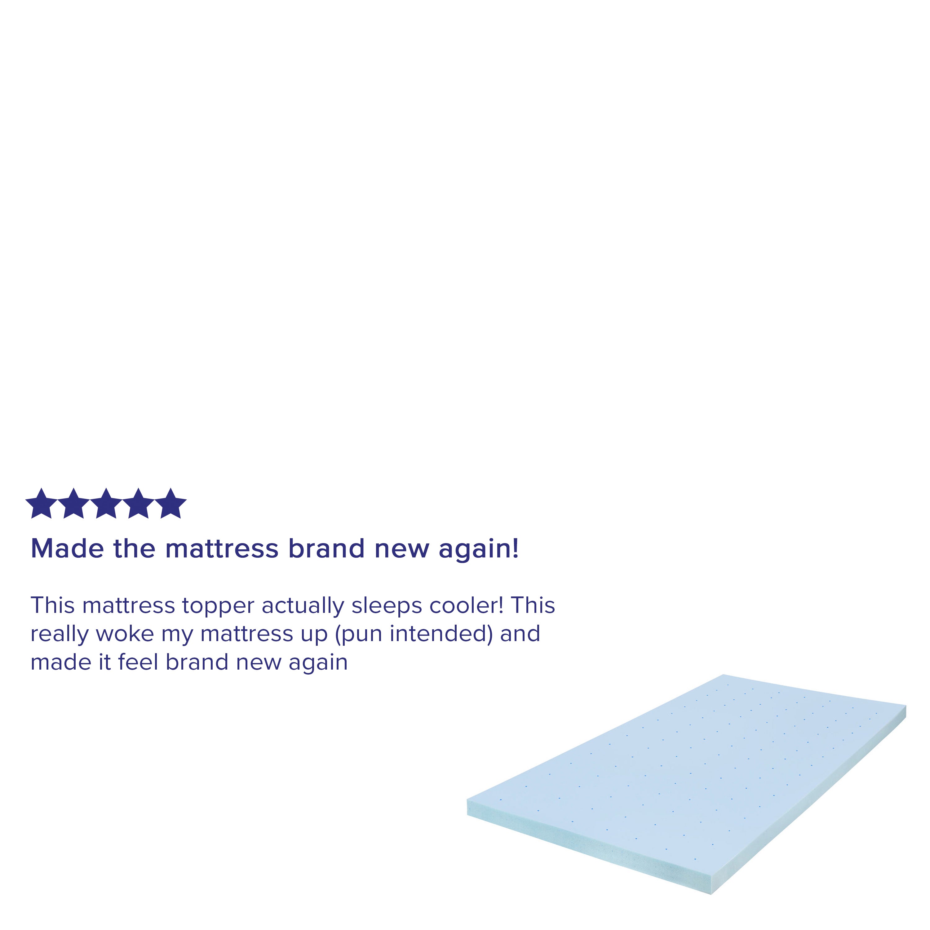 Capri Comfortable Sleep 3 inch Cooling Gel Mattress Topper with CertiPUR-US Certified Memory Foam - Twin