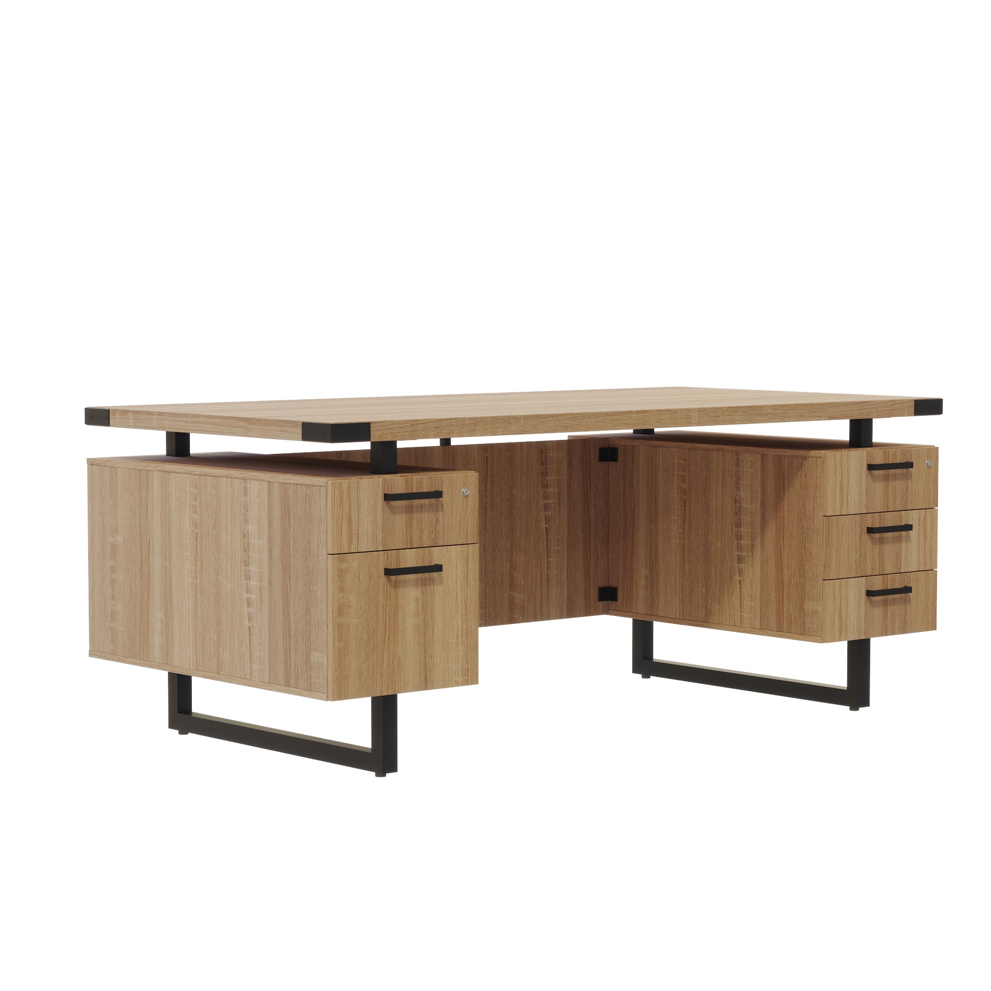 Mirella Dbl Ped Desk Bbb/Bf
