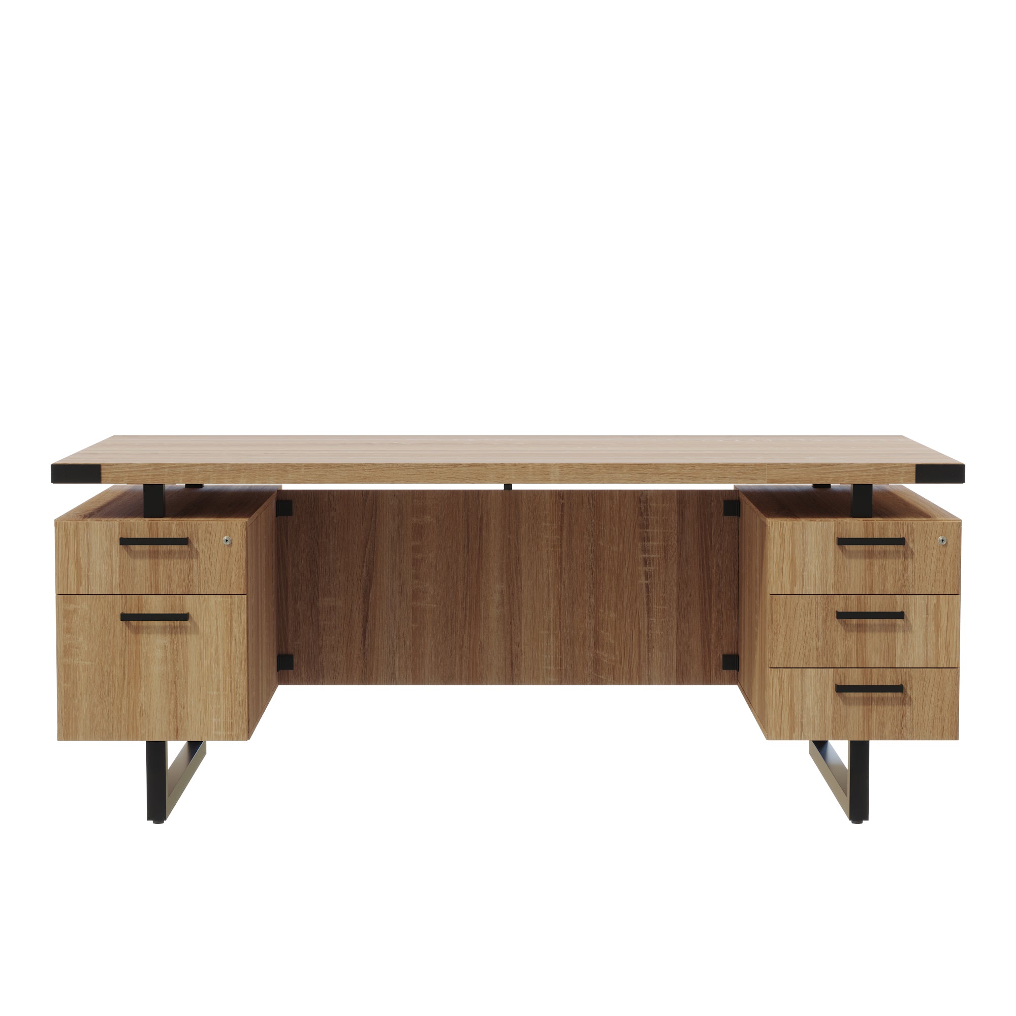 Mirella Dbl Ped Desk Bbb/Bf