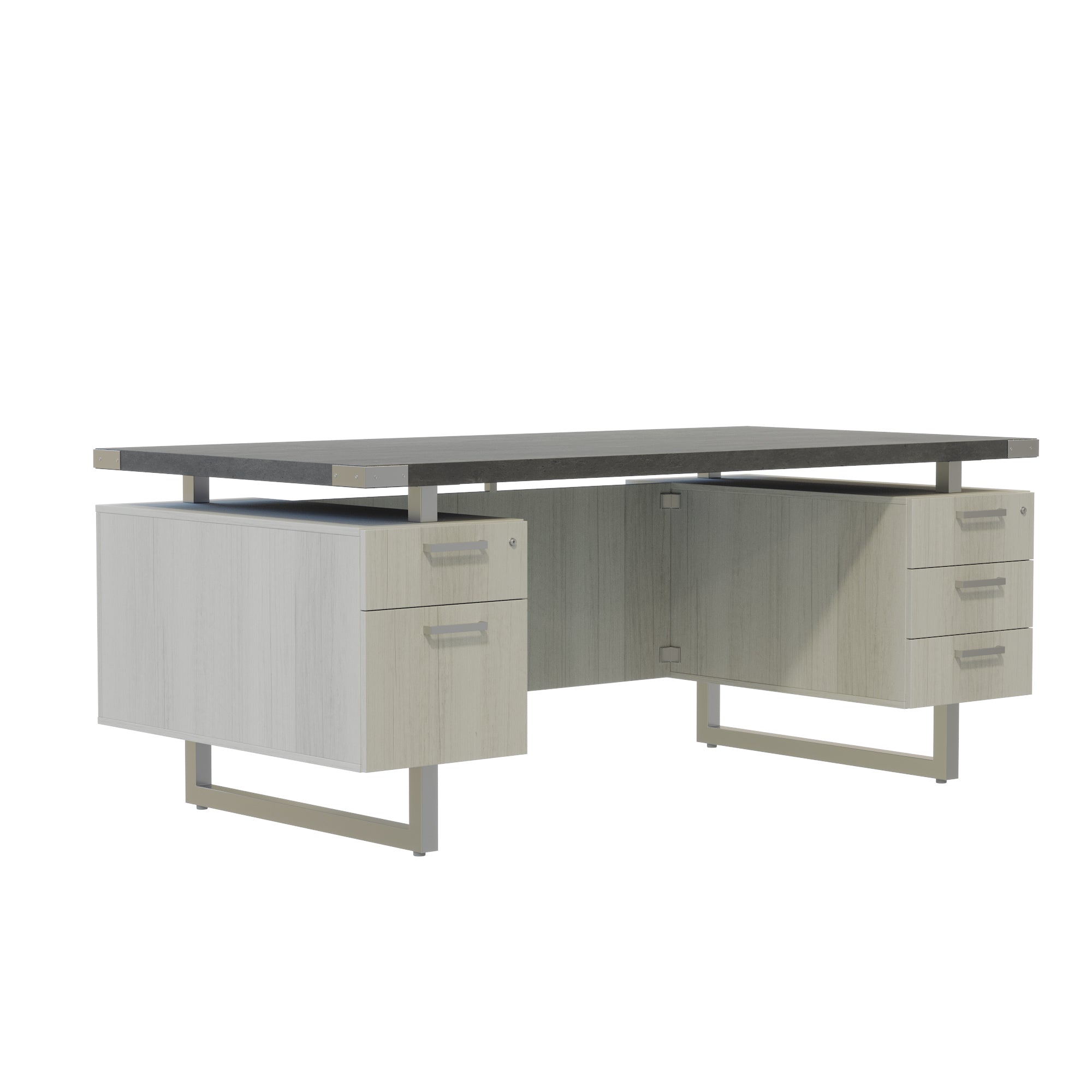 Mirella Dbl Ped Desk Bbb/Bf