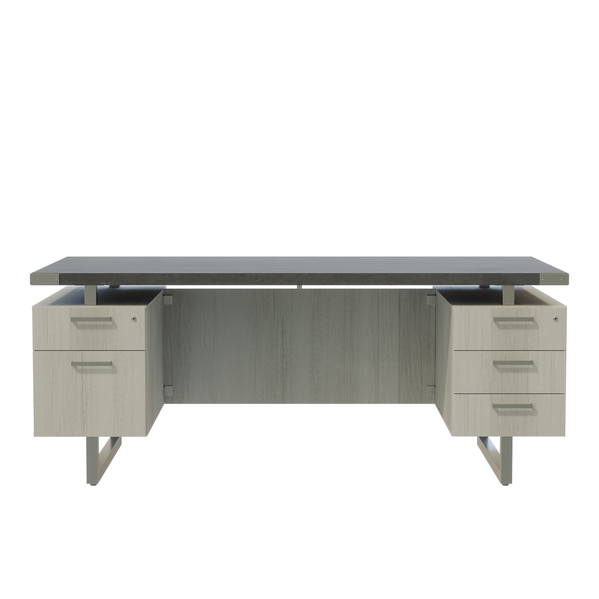 Mirella Dbl Ped Desk Bbb/Bf
