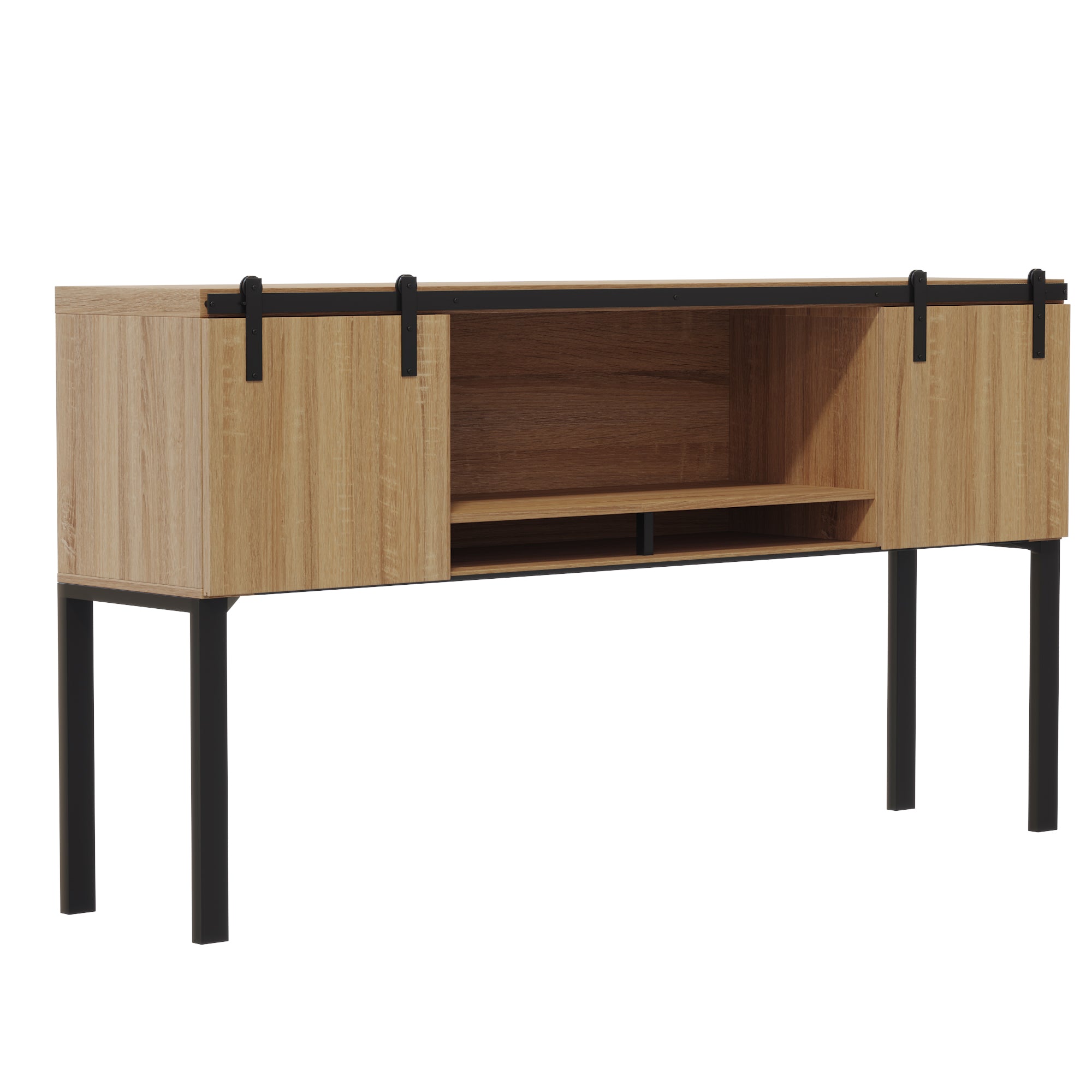 Mirella 72" Hutch Wood Doors