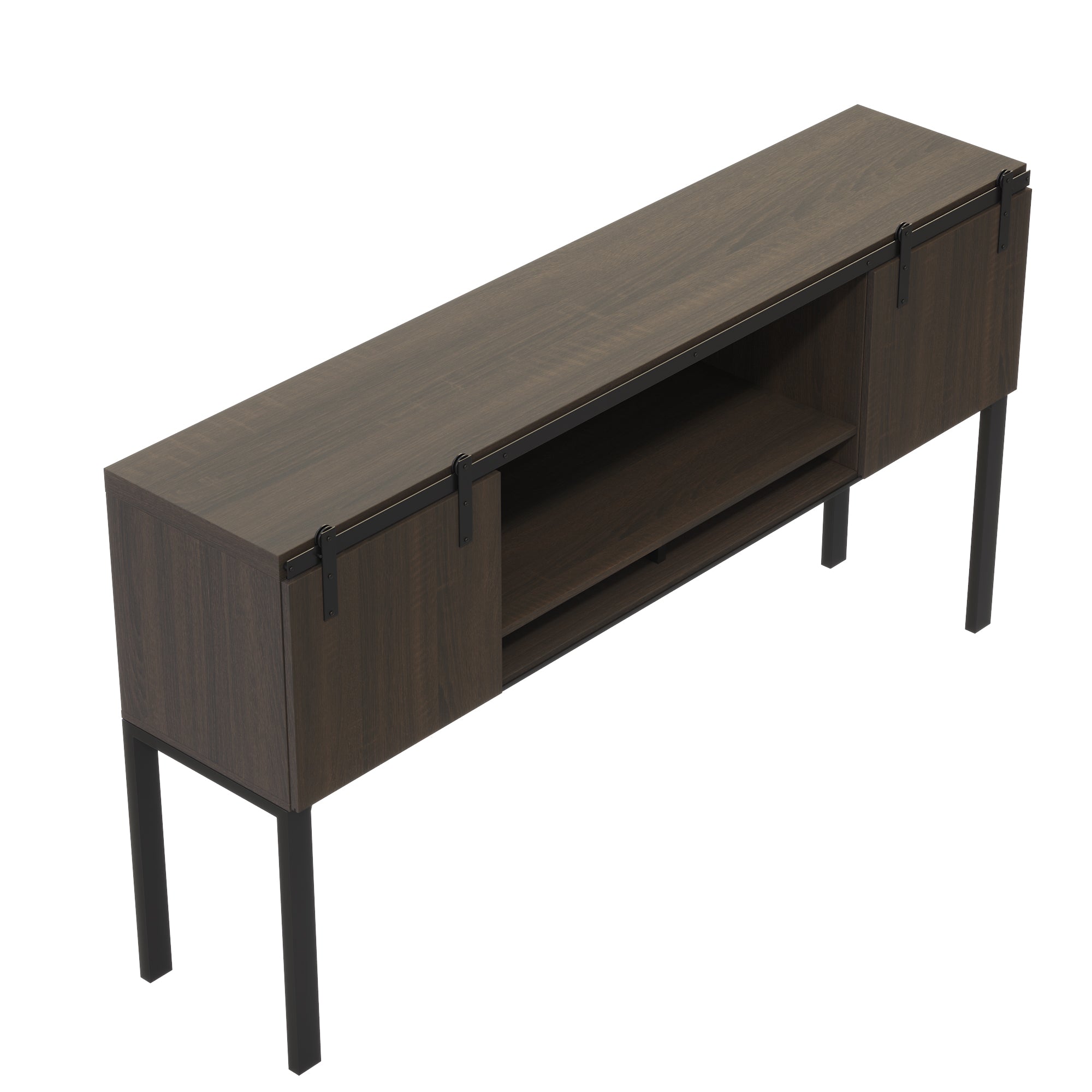 Mirella 72" Hutch Wood Doors
