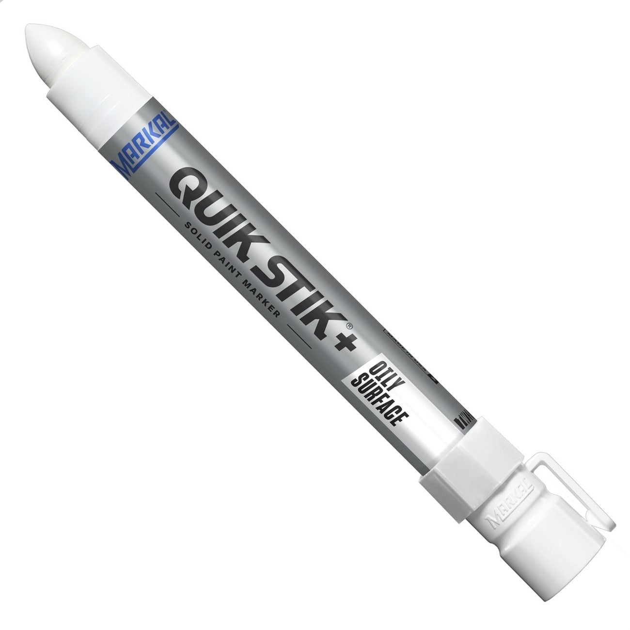 Markal Quik Stik Oily Surface Paint Marker, White, 48/Case