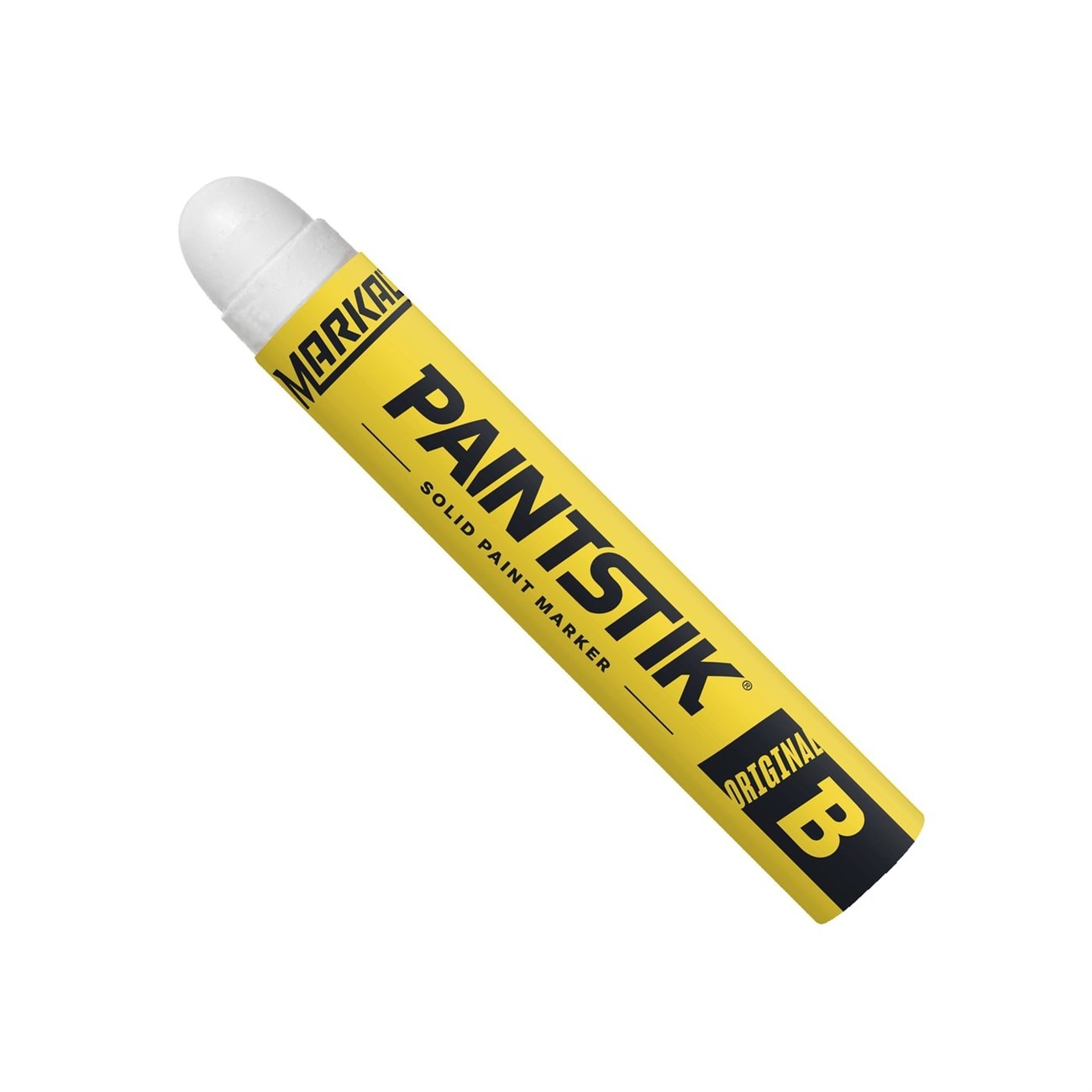 Markal B Paintstik Solid Paint Marker, Color: White, Packaging Qty: 12 per dozen - 12 dozen per case