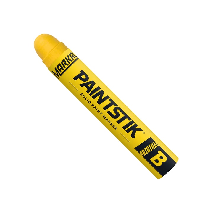 Markal B Paintstik Solid Paint Marker, Color: Yellow, Packaging Qty: 12 per dozen - 12 dozen per case
