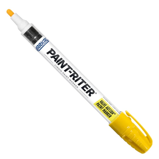 Markal Valve Action Liquid Paint Markers, Color: Yellow, Packaging Qty:  48 each per case