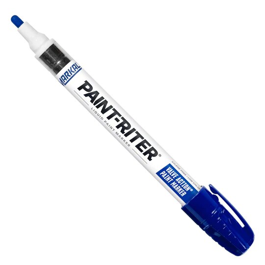Markal Valve Action Liquid Paint Markers, Color: Blue, Packaging Qty: 1 per each - 48 each per case, priced and sold per each