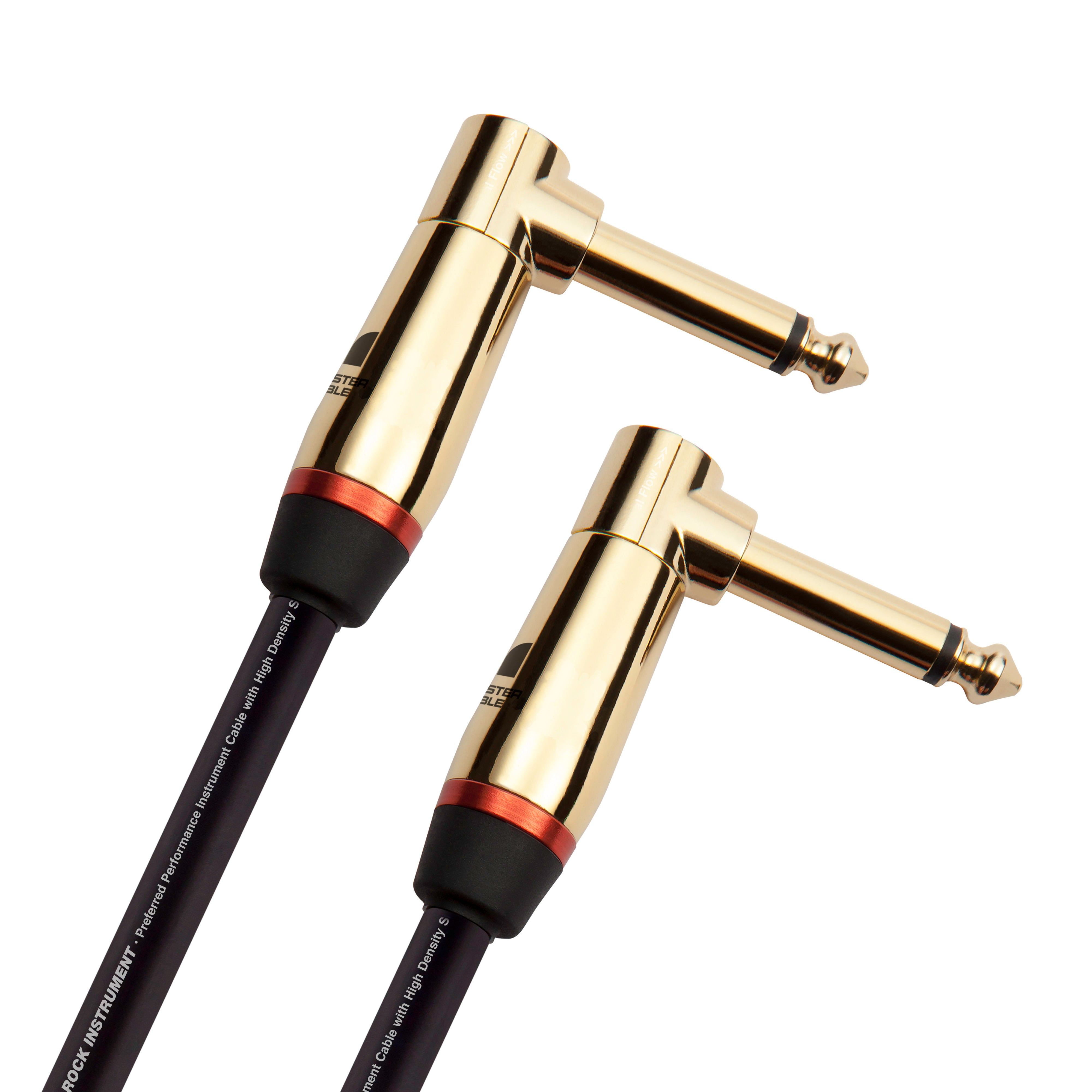 Monster MROCK2-0.75DAWW Prolink Rock 1/4" Instrument Cable. 8 in - Right Angle to Right Angle