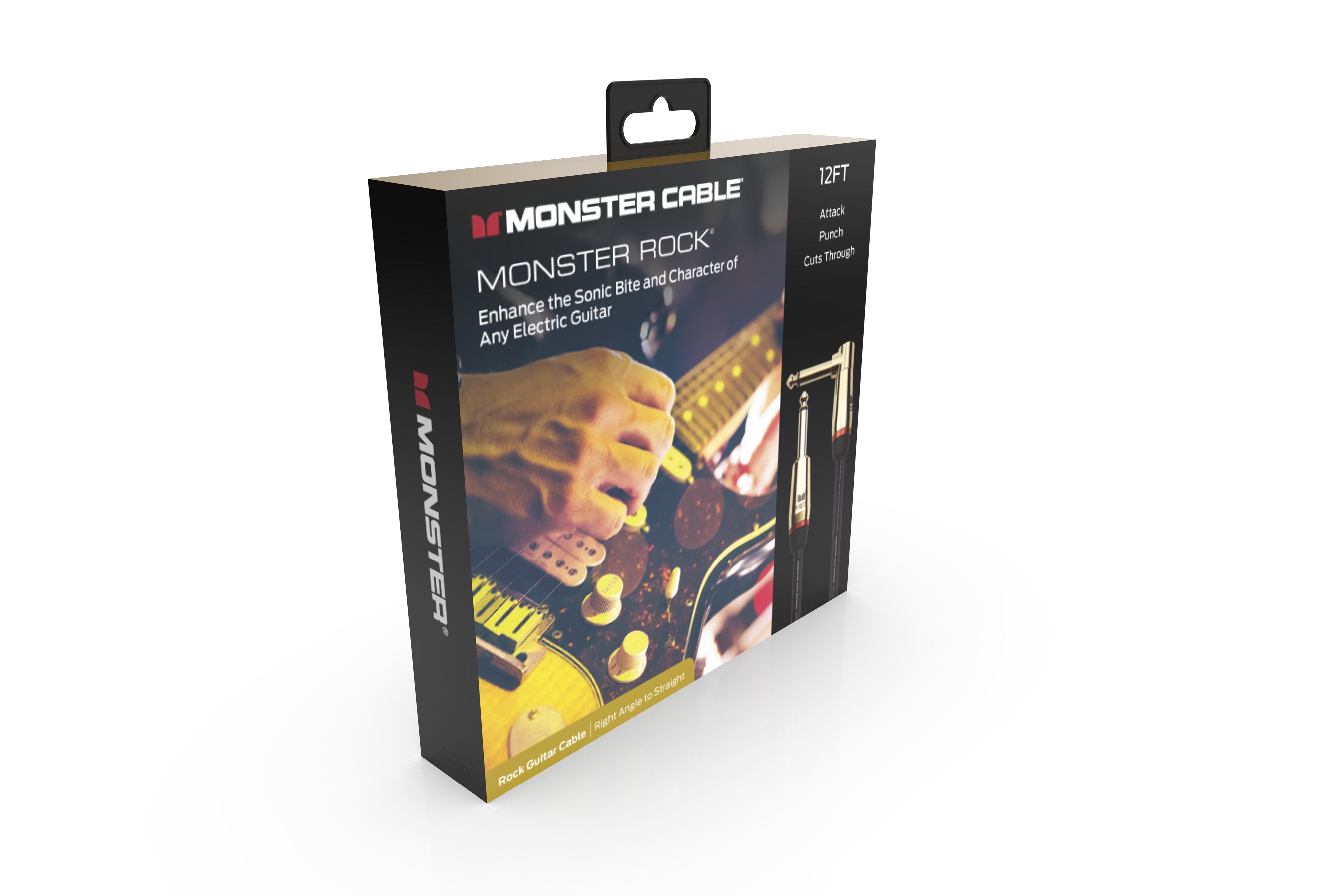 Monster MROCK2-21AWW Prolink Rock 1/4" Instrument Cable. 21 ft - Right Angle to Straight