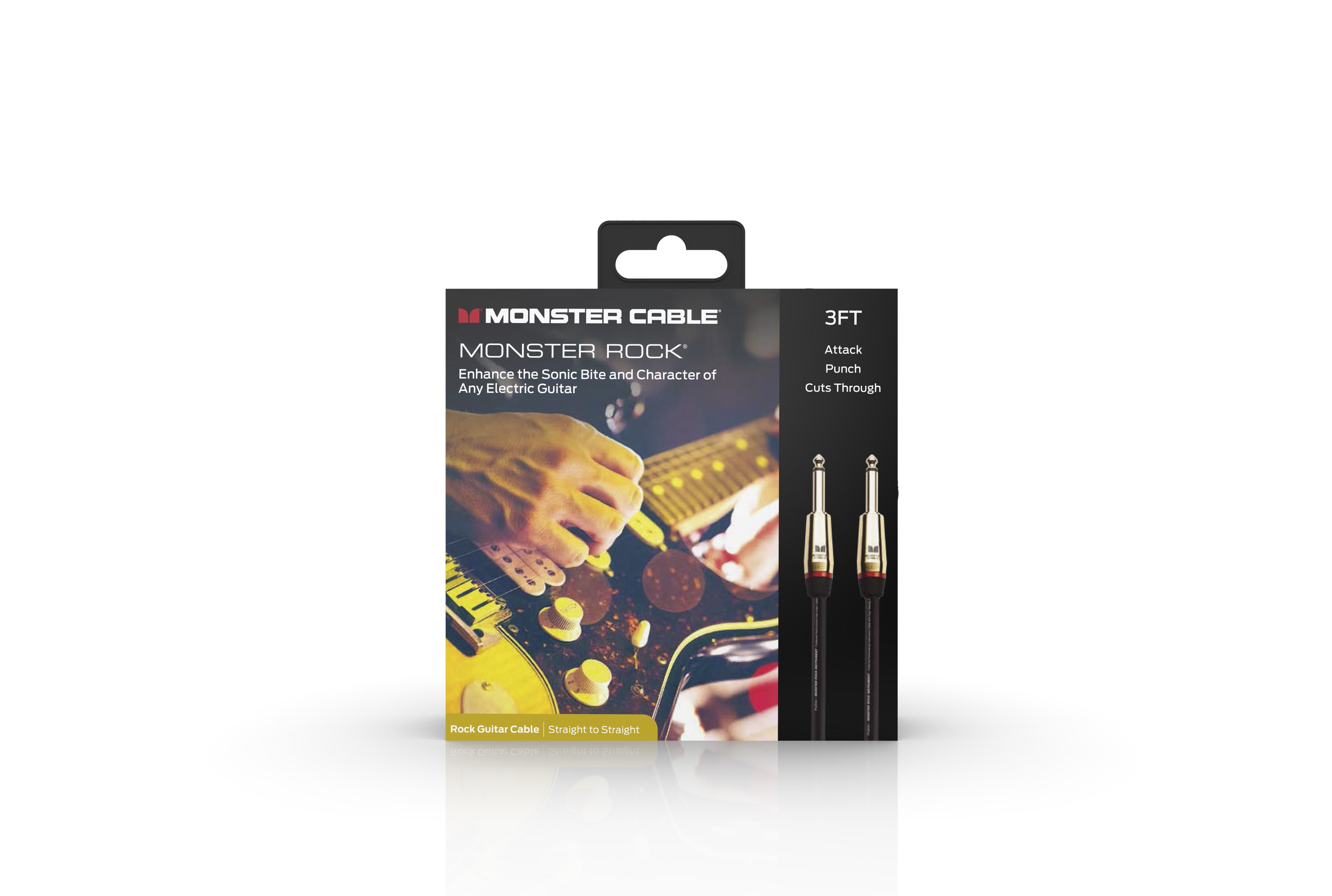 Monster MROCK2-3WW Prolink Rock 1/4" Instrument Cable. 3 ft - Straight to Straight