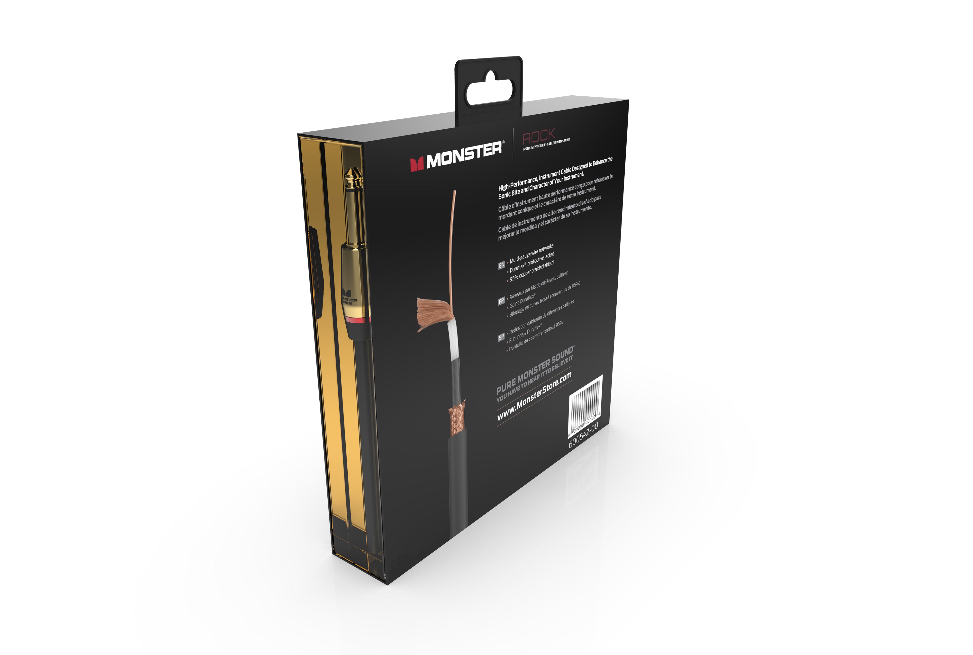 Monster MROCK2-6WW Prolink Rock 1/4" Instrument Cable. 6 ft - Straight to Straight