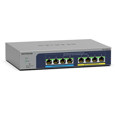 NETGEAR 8-Port Ultra60 PoE++ Multi-Gigabit Ethernet Plus Switch, 230W Budget, Traffic Management, by NETGEAR, MS108EUP