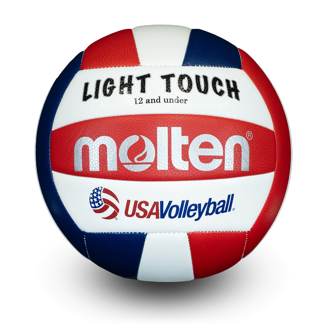 Training Volleyball Lightweight Practice Volleyball For Players 12 & Under, Red/White/Blue