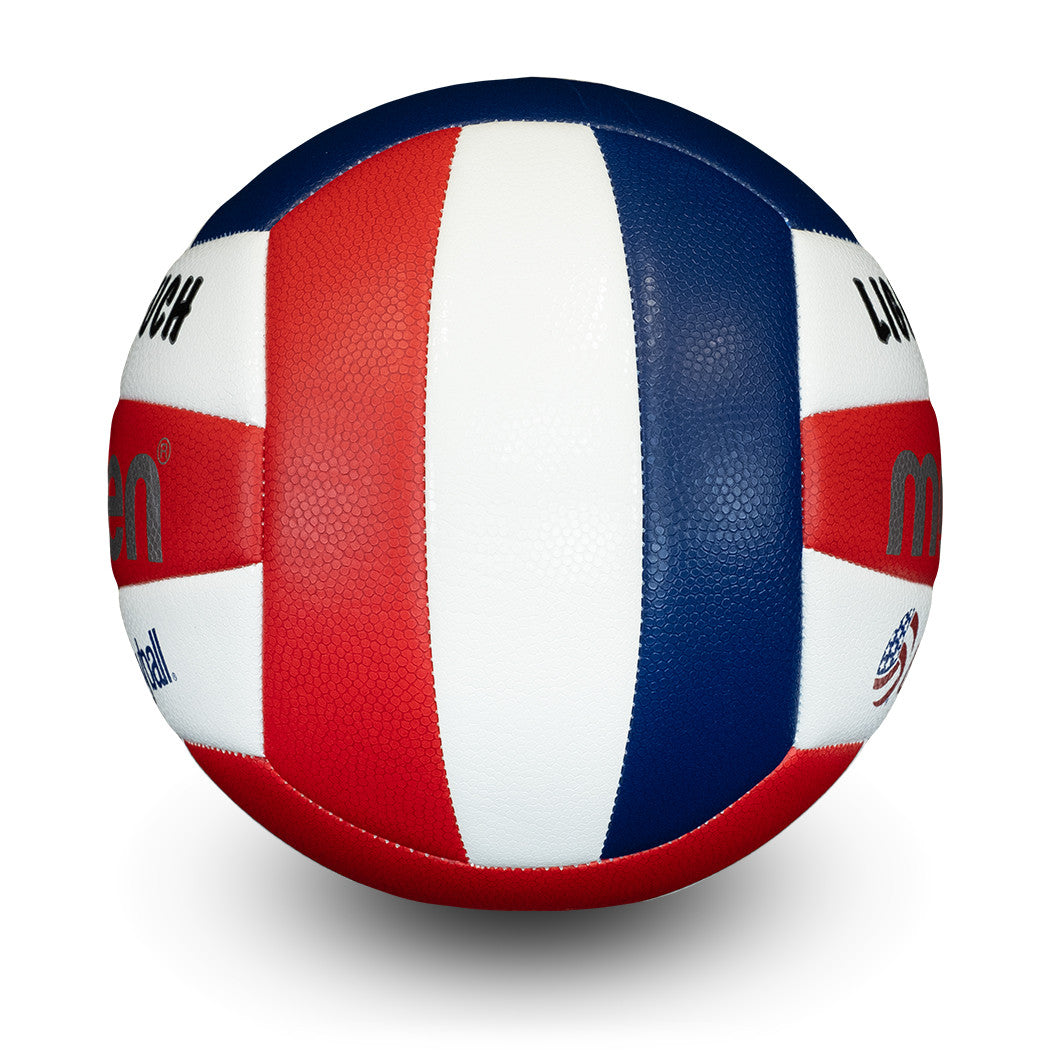 Training Volleyball Lightweight Practice Volleyball For Players 12 & Under, Red/White/Blue