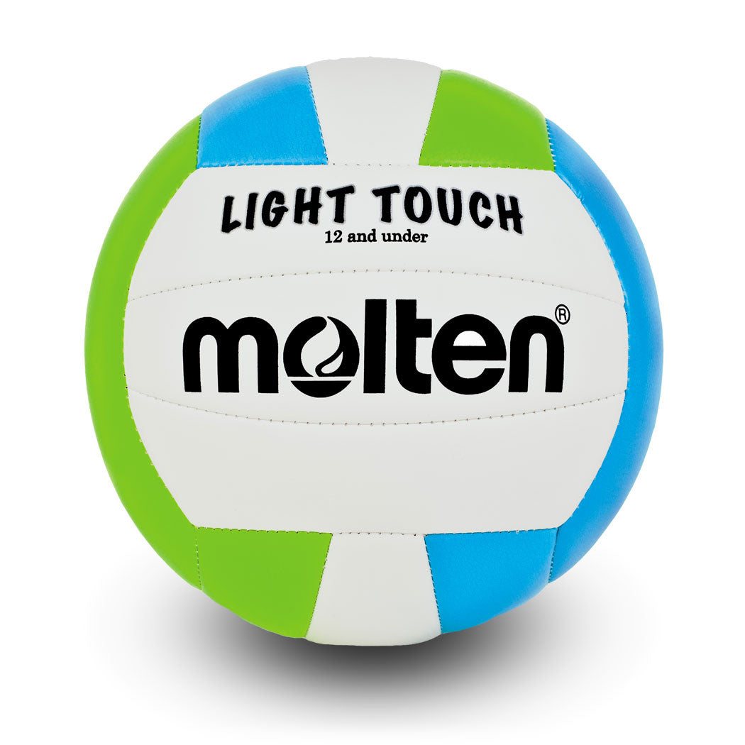 Training Volleyball Lightweight Practice Volleyball For Players 12 & Under, Green/White/Blue