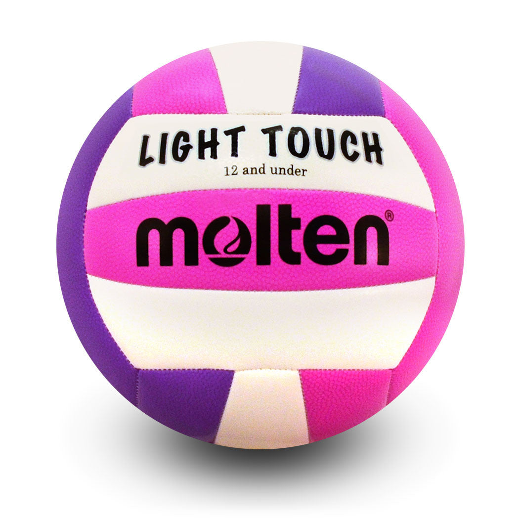 Training Volleyball Lightweight Practice Volleyball For Players 12 & Under, Violet/White/Pink