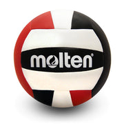 Camp/Recreation Volleyball MS500 Black/Red/White Machine Stitched Camp Ball, Ultra Soft Cover, Official Size