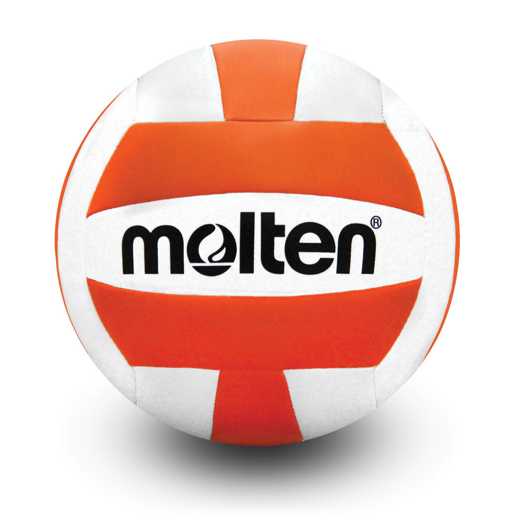 Camp/Recreation Volleyball MS500 Orange/White Machine Stitched Camp Ball, Ultra Soft Cover, Official Size
